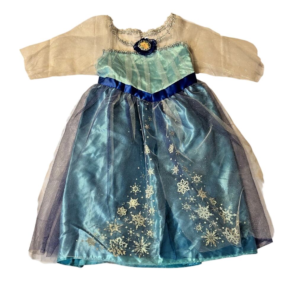 Disney Frozen Elsa Gown Costume- Snowflake Princess Size:4-6